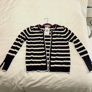 NWT Zara Navy Striped Cardigan | Large